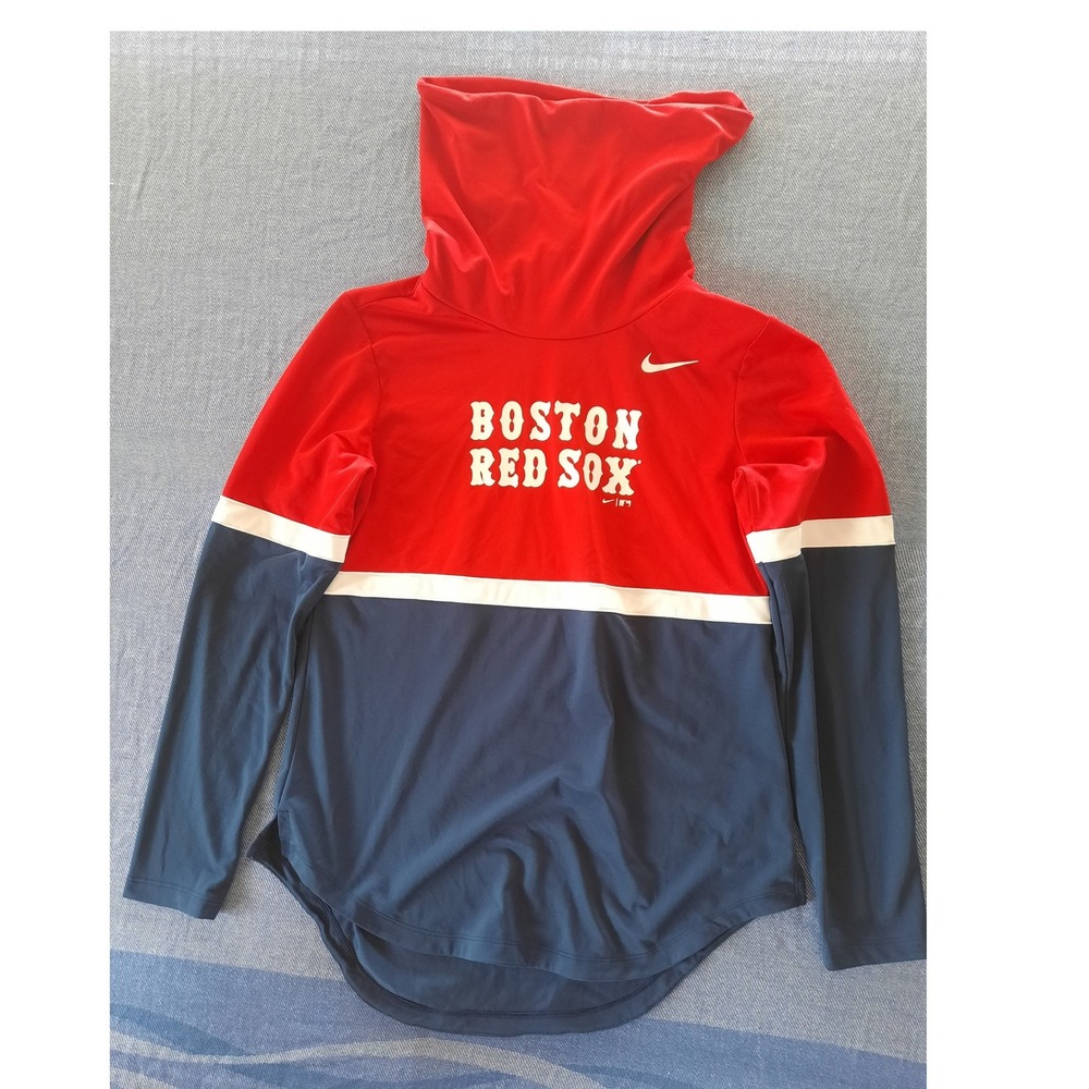 Nike Boston Red Sox MLB Dri-FIT Funnel Neck Mens Medium Colorblock Sweatshirt